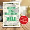 Army Camouflage Personalised Birthday Card