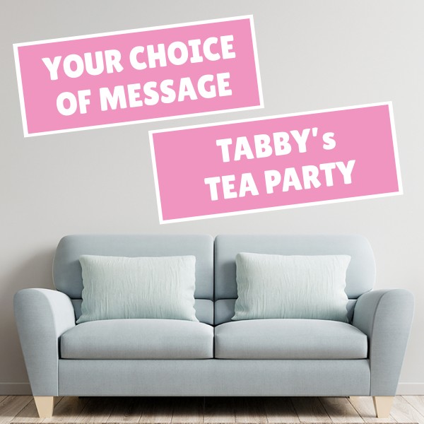 Pink and White Personalised Banners