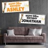 Birthday Champagne Personalised Birthday Banners