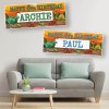 Dinosaur Volcanic Personalised Birthday Banners