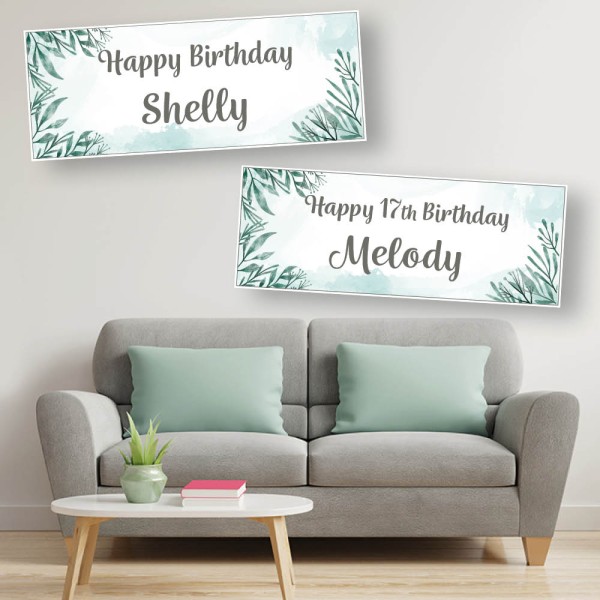 Eucalyptus Personalised Birthday Banners 