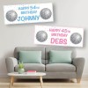 Disco Ball Retro Personalised Birthday Banners