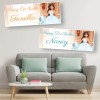 Elegant Blue Princess Personalised Birthday Banners